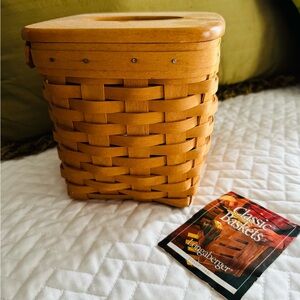 Vintage Longaberger Tissue Basket Box with Lid